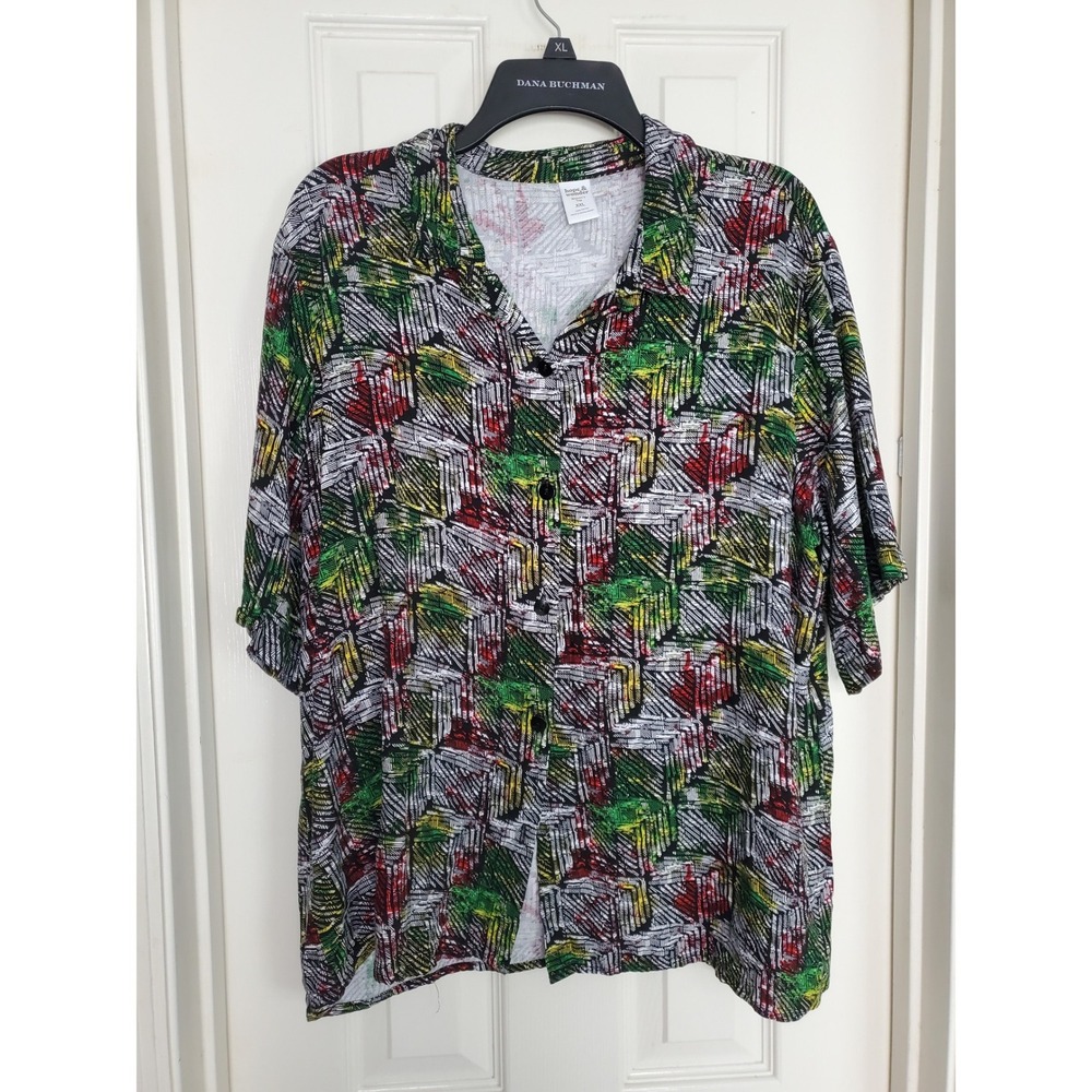 Hope‎ & Wonder Shorts Set Multicolor Abstract Rayon Pajamas Loungewear XXL
